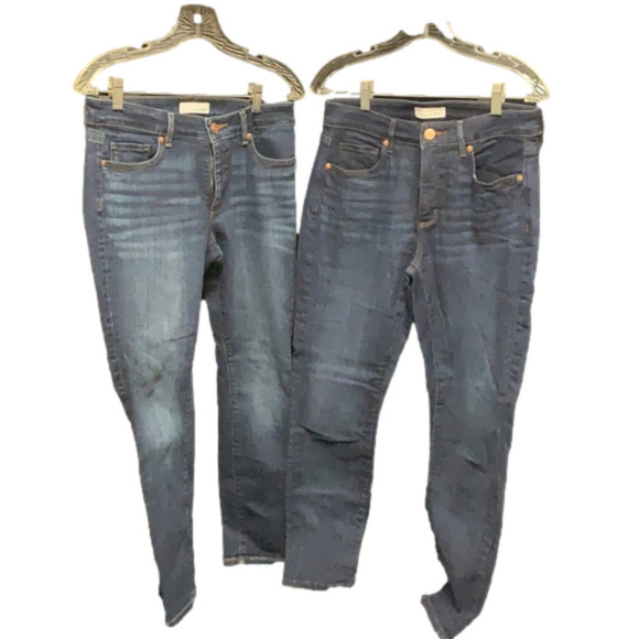 Loft (2) pair of curvy skinny jeans size 4 - Picture 1 of 8